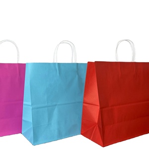 Bolsas de regalo de papel Kraft marrón Bolsa de compras con asas Bolsas artesanales al por menor Paquete de papel a granel - Product Image 6