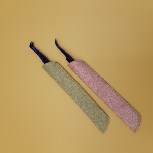 Pinzas Curvas para Cejas de Acero Inoxidable de Primera Calidad, Personalizadas con Marca, Hechas a Mano, con Punta Puntiaguda para Volumen de Pestañas, Duraderas y Ecológicas - Product Image 3