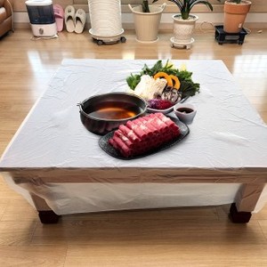 Korean Disposable Plain Vinyl <b>Tablecloth</b> Waterproof Table Cover 50 Sheets Roll Round Square Transparent for Restaurant Event Use - Product Image 1