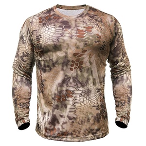 Men's Long Sleeve Camouflage Hunting Shirt 100% Polyester Breathable Sublimation Print Summer Outdoor Wear - Product Image 2