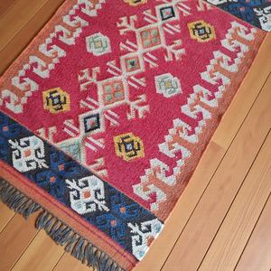 Alfombra Kilim de Lana Hecha a Mano, Alfombra Tradicional de Tejido Plano con Diseño Geométrico, Alfombra Vintage con Diseño Tribal - Product Image 6