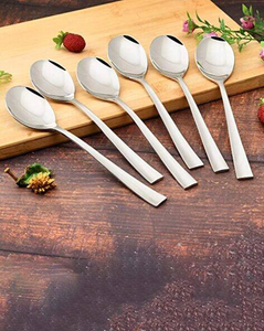 Ensemble de couverts en métal contemporains pour la restauration, cuillère et fourchette, parfait pour les buffets et l'utilisation en cuisine - Product Image 6