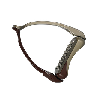 Étriers en aluminium avec finition marron et dorée pour l'équitation, équipement d'équitation durable. - Product Image 6