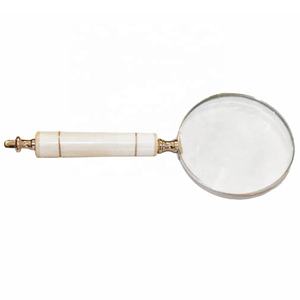 Nouvelle arrivée laiton corne loupe anneau meilleure lentille de lecture pour les personnes âgées or livre et lecteur de journaux loupe - Product Image 5