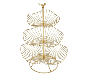 Cestas de Frutas de Metal Chapadas en Oro de Alta Calidad, Cestas de Alambre de Color Personalizado a un Precio Razonable, Cestas de Alimentos en Oferta - Product Image 1