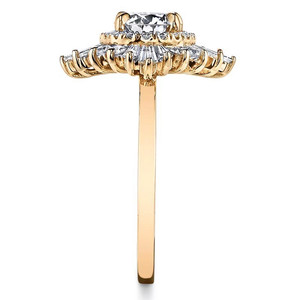 Anillo de compromiso de oro macizo de 14k/18k moderno y elegante, estilo Art Deco, con diamante redondo cultivado en laboratorio, para mujeres y niñas. - Product Image 2