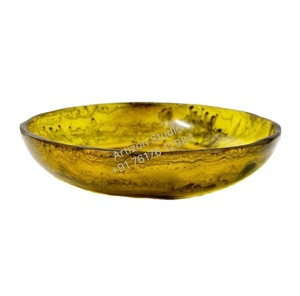 Plato de Servir Hecho a Mano, Moderno, de Lujo, Duradero, Ecológico, de Resina, Color Naranja, para Frutas Secas, Platos para Servir - Product Image 1