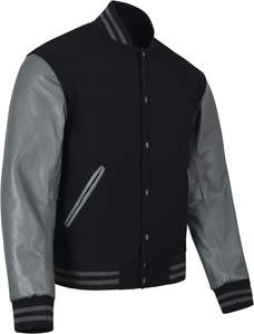 Chaqueta universitaria de béisbol básica para hombre, diseño personalizado OEM, venta al por mayor, chaqueta de béisbol universitaria unisex con logotipo personalizado para hombre - Product Image 5
