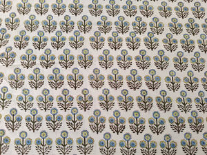 Tissu 100% Coton Pur Magnifique Imprimé Floral Indien au Bloc de Couleur, Écologique, pour Vêtements Femme/Garçon, Accessoires et Matelas - Product Image 1