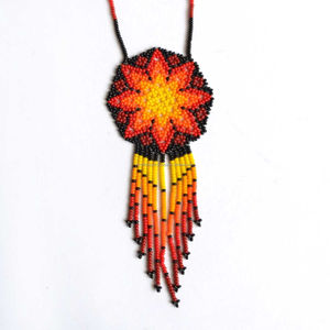 Collier de perles de rocaille en verre fait à la main en gros pièce de cou de cadeau de prettern indigène pour des cadeaux - Product Image 5