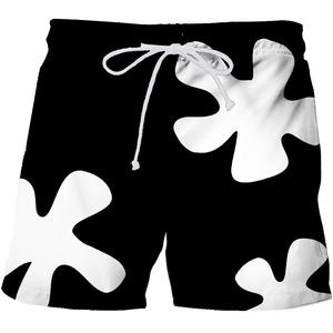 Traje de Baño para Hombre, Secado Rápido, Estampado Abstracto Rosa y Verde, Cintura Media con Cordón, Shorts de Playa, Casual, para Verano - Product Image 2