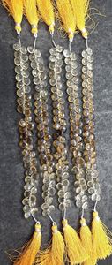 Perles de topaze naturelle impériale facettées en forme de cœur, 8 mm, couleur marron, 8 pouces, pour la création de bijoux - Product Image 3