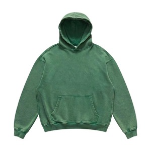 Sweat à capuche oversize vintage délavé à l'acide, personnalisé, brodé et imprimé numériquement, pour homme et femme, en molleton de coton - Product Image 1