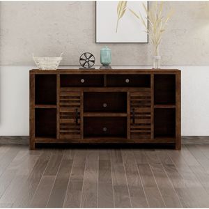 Bridgevine Home Sausalito Console per TV da 64 pollici non è richiesto alcun assemblaggio finitura whisky per TV fino a 70 pollici - Product Image 1