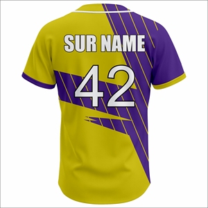 Custom Baseball Jersey Bulk Supplier Lightweight Breathable Performance Team Uniform Quick Dry Sportswear Autumn Summer V-neck - Product Image 3