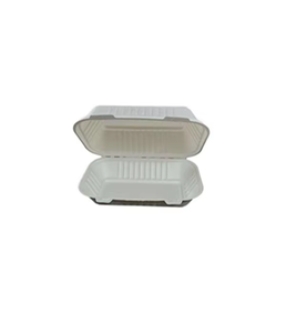 Contenedor de Alimentos Desechable 100% Biodegradable de Caña de Azúcar 9x6, Tipo Concha, Libre de PFAS, Ecológico para Llevar - Product Image 2