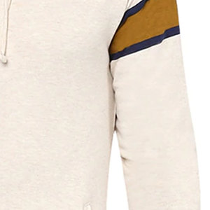 Sweat-shirt à capuche brodé pour homme, couleur unie, coupe classique, en tissu éponge polyester/coton, anti-rétrécissement, avec poche - Product Image 2