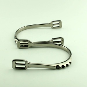 Espuelas de equitación personalizadas con logo impreso, de acero inoxidable, estilo western, en venta. - Product Image 6