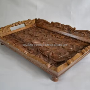 ถาดไม้ทำด้วยมือแบบกระซิบจากธรรมชาติถาดไม้ทาสีด้วยมือทำจากหัตถกรรม tayyab - Product Image 1