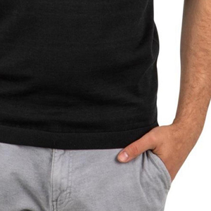 High Quality <b>Black</b> Short Sleeve Knitted Business Summer <b>Men's</b> Knitting <b>Polo</b> <b>Shirts</b> - Product Image 2