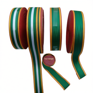 Rubans Moiré Personnalisés à Rayures Classiques, Rubans de Médailles et de Récompenses avec Couleurs Personnalisées, OEM, Meilleures Ventes 2025, Fabrication Sur Mesure - Product Image 1