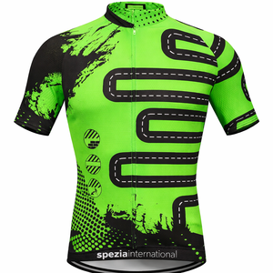 Maillot de cyclisme pour hommes, chemise de vélo à manches courtes, motif diamant multicolore, respirant, séchage rapide, vêtements de vélo de route et de vtt - Product Image 2