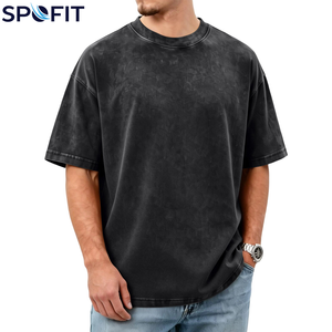 T-shirts oversize délavés pour hommes style streetwear – Produit très demandé, logo personnalisé, 100 % coton, t-shirt délavé à l'acide pour garçons - Product Image 6