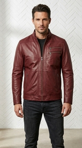 Chaqueta de Cuero Estilo Casual para Hombre con Cierre de Cremallera, Ropa Exterior de Moda - Product Image 4