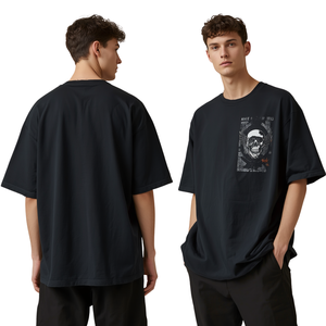 Camisas Casuales de Algodón para Hombre, Estilo Vintage, Corte Holgado, Estampado Gráfico, Manga Corta, Cuello Abierto, Costura Visible - Product Image 4