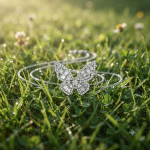 Bijoux de mode unisexe en argent 925, pendentifs et breloques personnalisés mignons en forme de papillon, inspirés de la nature, avec diamants en moissanite, colliers, cadeaux - Product Image 6