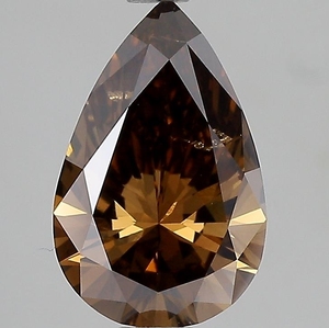 Diamant de laboratoire de 1,58 ct, taille poire, brun foncé fantaisie, SI2, certifié IGI, diamant CVD en vrac, vente en gros pour la fabrication de bijoux - Product Image 1