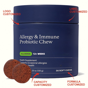 Probiotiques OEM pour chiens : Friandises à mâcher pour soulager les allergies, apaiser les démangeaisons cutanées, soutenir l'immunité et la santé digestive – Toutes races – Saveur bœuf – Complément alimentaire pour animaux de compagnie - Product Image 2