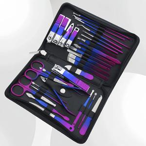 Ensemble de 9 à 18 pièces, kit professionnel de manucure et pédicure en acier inoxydable, soin des ongles de précision avec étui de voyage, coupe-ongles, ciseaux - Product Image 4