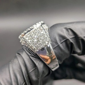 Luxury Moissanite Cluster <b>Ring</b> for <b>Men</b> Hip Hop Bold Wide Band Gift <b>Ring</b> Round Cut Moissanite <b>Ring</b> Iced Out <b>Ring</b> Fine Jewelry - Product Image 5