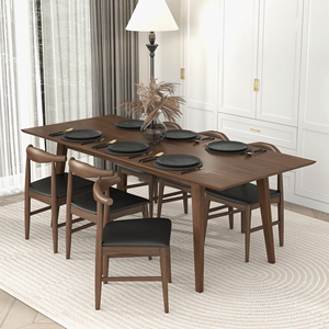 Mesa de Comedor Rectangular de Madera Maciza Estilo Moderno Levi de 86 Pulgadas, Mesa de Cocina - Product Image 6