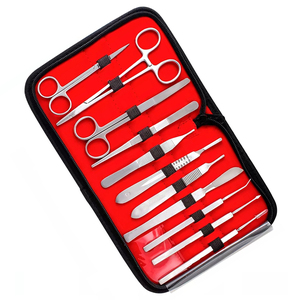 Wholesale Student <b>Suture</b> <b>Kits</b> 11-Piece Stainless Steel Scalpel Holder Tissue Forceps Custom Surgical Instrument OEM - Product Image 4