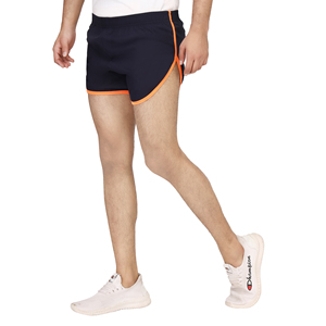 Shorts de sport pour homme noirs, séchage rapide, taille mi-haute élastique, avec poche latérale, polyester/coton - Product Image 2
