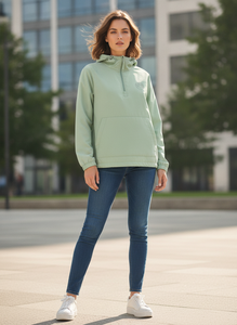 Wholesale Custom Logo Lightweight Windbreaker <b>Jacket</b> <b>Half</b> <b>Zip</b> Pullover Hooded Water Resistant Outdoor Sportswear Unisex Coat - Product Image 5
