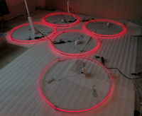 Barre lumineuse LED néon flexible personnalisée en acrylique en forme de cercle pour centre commercial, exposition commerciale, lustre, signalétique