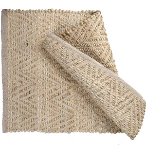 Tapis en jute tissé à la main 14ft x 10ft, en fibres naturelles, écologique, antidérapant, adapté aux animaux domestiques, style bohème, pour la maison et l'hôtel - Product Image 1