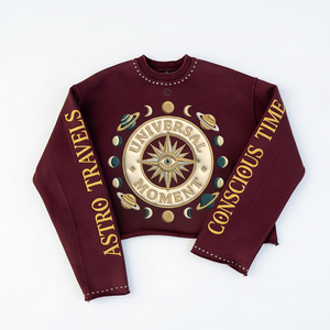 Chemise à manches longues personnalisée pour fabricants de vêtements, avec impression silicone, strass vieillis et effet délavé vintage - Product Image 1