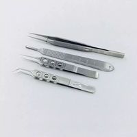 SAMROZ Kit de forceps manuels en acier inoxydable de haute qualité pour greffe de cheveux, avec plateau, instruments chirurgicaux Classe II certifiés CE, garantie 3 ans