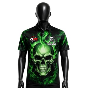 เสื้อดาร์ทส์แขนสั้น ORVO Sports สำหรับผู้ชาย พิมพ์ลายแบบ Sublimation ผ้าโพลีเอสเตอร์ทวิล 100% ระบายอากาศได้ดี แห้งเร็ว ทรงสปอร์ต คอกลม แบบปกติ - Product Image 3