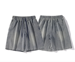Shorts de Mezclilla Retro de Verano para Hombre, Estilo Urbano, Vintage, Bermuda, Casual, Unisex, Color Liso, Algodón para Exteriores - Product Image 2