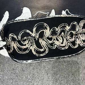 Pantalones Cortos de Felpa Francesa Negros de Peso Pesado, Estilo Vintage Deslavado al Sol, con Parches Bordados, Color Rojo, Casuales - Product Image 6