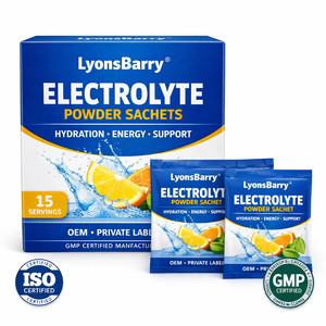 Sobres de Polvo Electrolítico, 15 Porciones, Hidratación y Energía, Marca Privada OEM, Fabricante Certificado GMP - Product Image 1