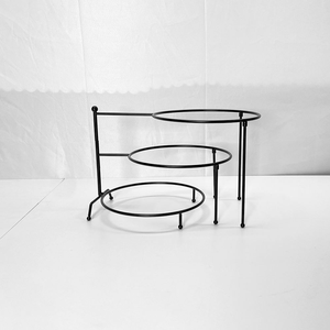 3-Tiers Metal Countertop Display <b>Rack</b> Rotating Buffet Food & <b>Plates</b> Stand - Product Image 6