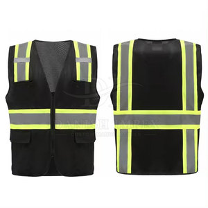 เสื้อกั๊กนิรภัยสำหรับผู้ชายเสื้อกั๊กทำงานสีทึบ - Product Image 3