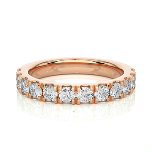 Bague en diamant naturel de 0,99 carat, or 18 carats, taille ronde, 12 pierres de diamants naturels, pour acheteur en gros d'Inde - Product Image 1