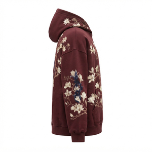 Sweat à capuche brodé le plus vendu pour hommes et femmes avec broderies avant et arrière, couleurs et tailles personnalisées, fabricant en gros - Product Image 2
